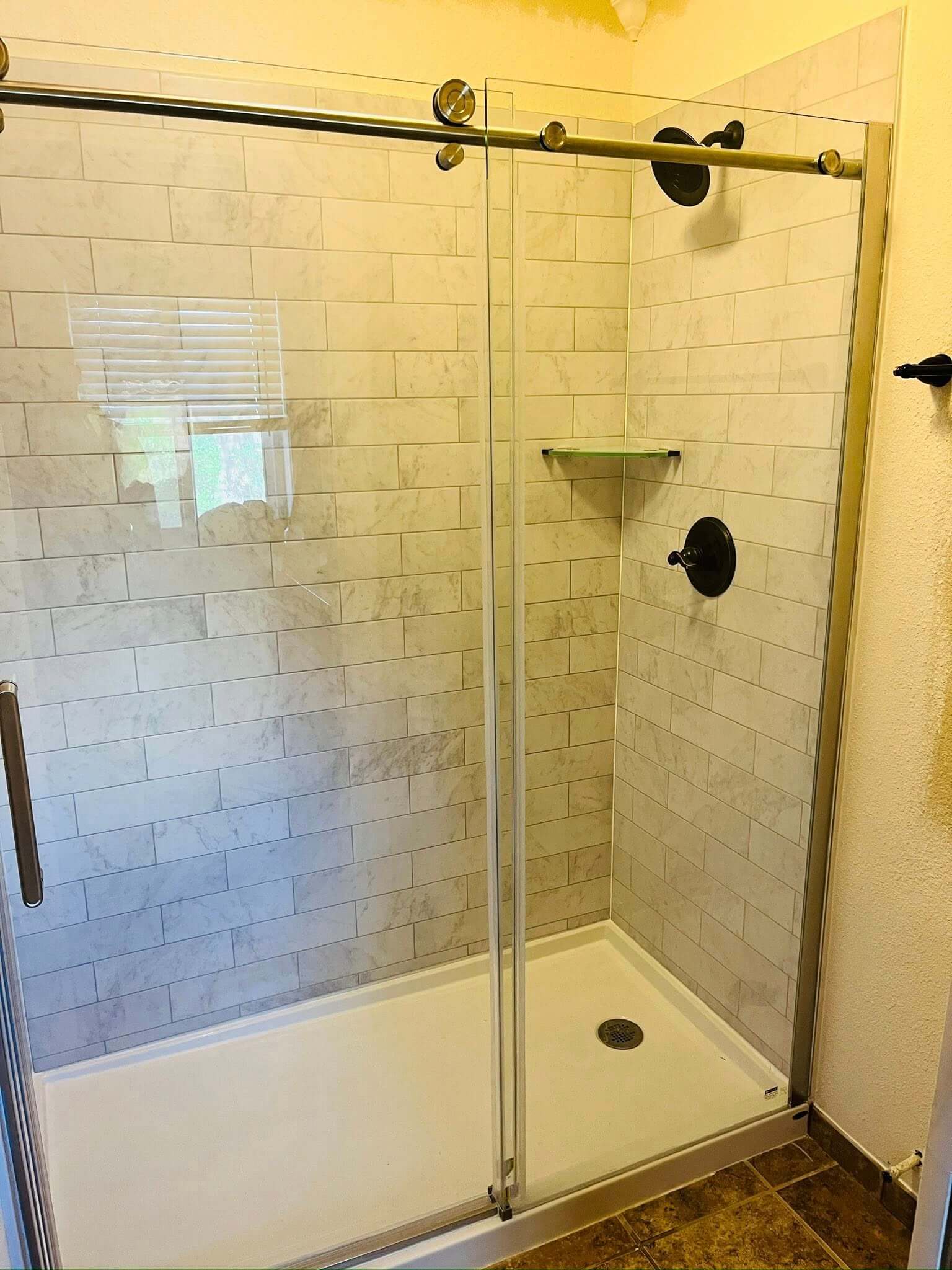 Shower glass fixture upgrade in Yuma AZ