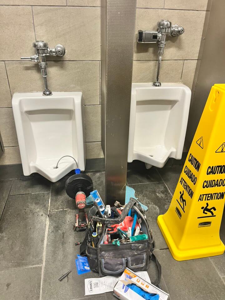 Fixture upgrade urinals project in Yuma AZ