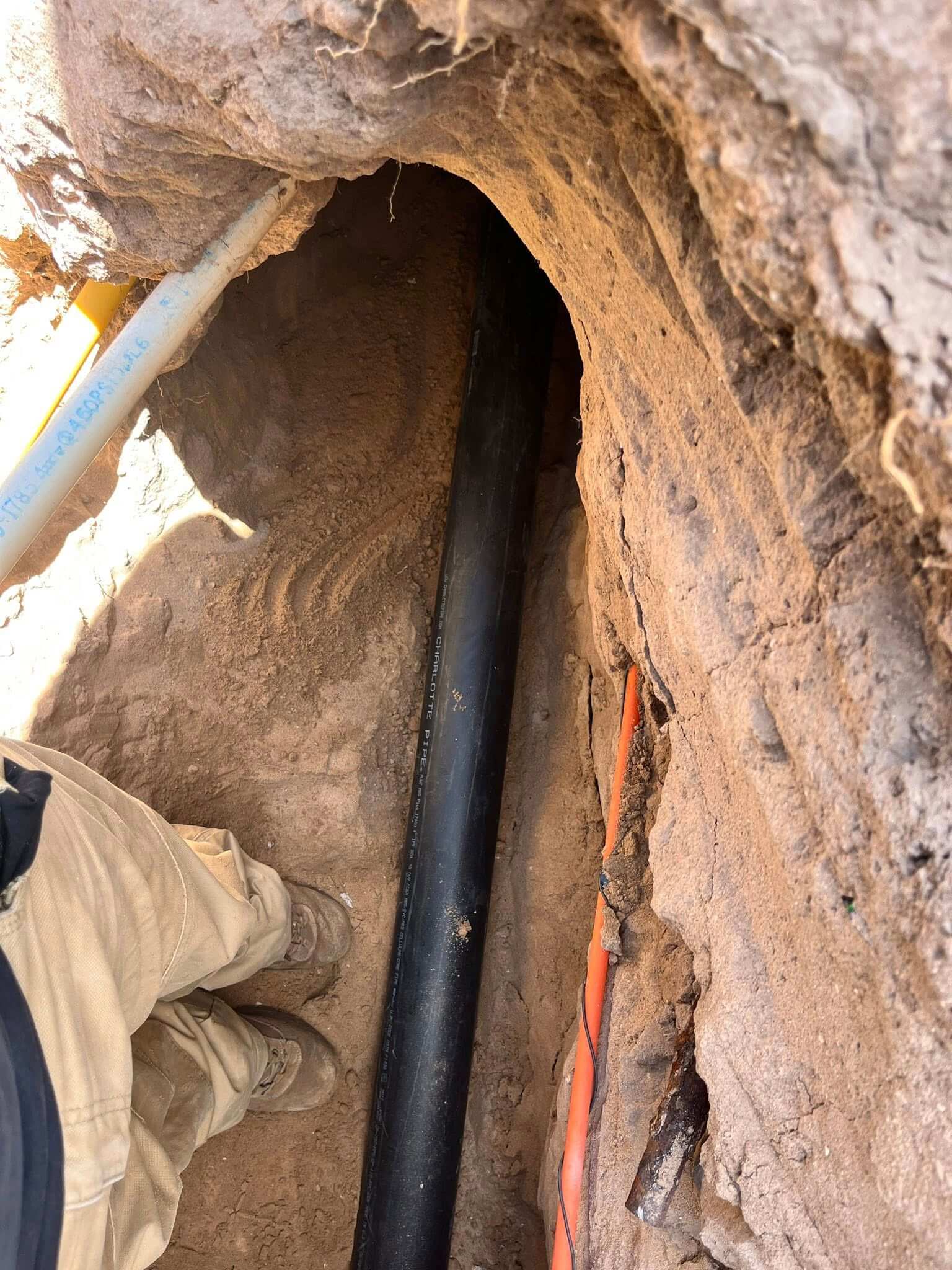 Sewer repair excavation in Yuma AZ