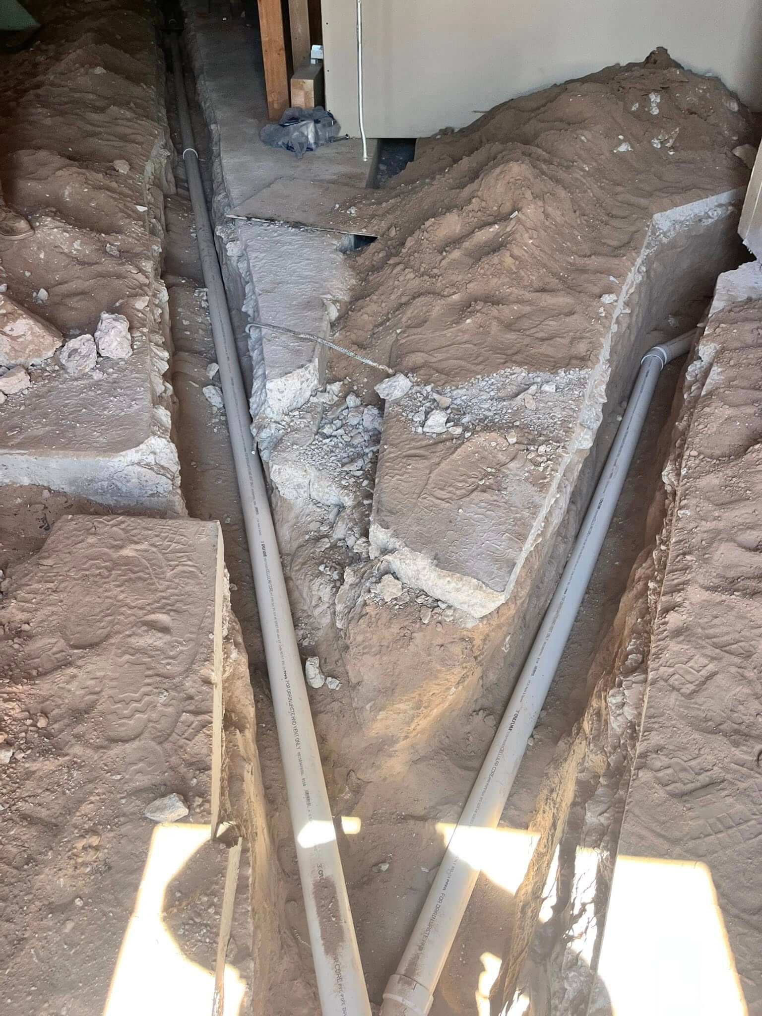 Sewer repair near foundation in Yuma AZ